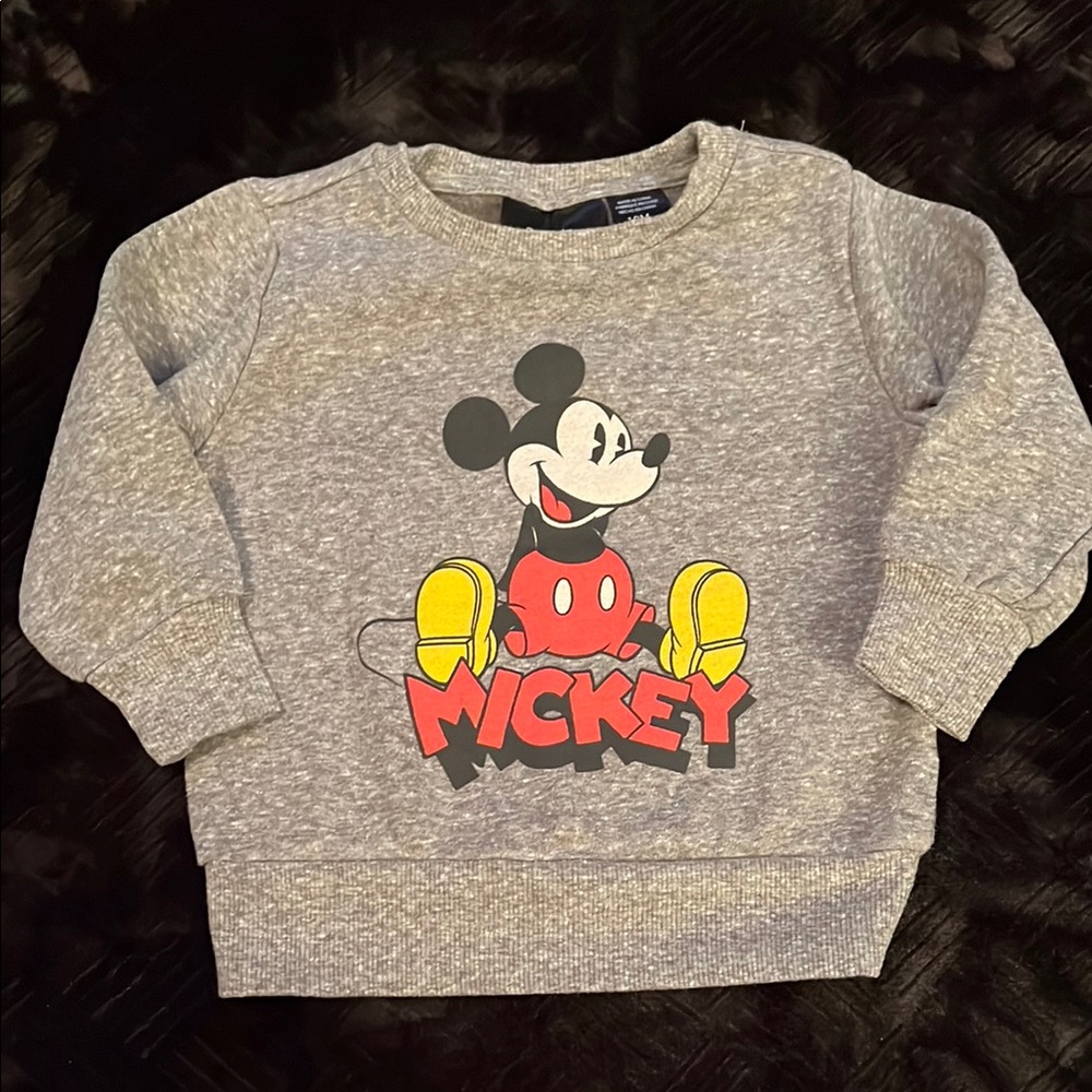 Mickey Mouse Graphic Crew neck Sweatshirt. Size 18 months.